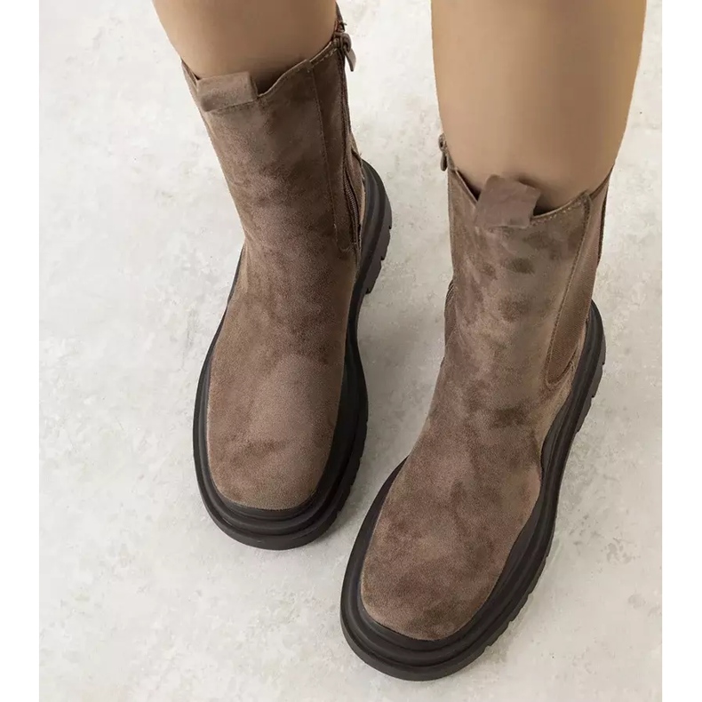 PA1 Bota plataforma marrom Algade castanho 2