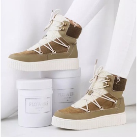 PA1 Botas de neve verdes de mulher de Laursen bege castanho cáqui 2