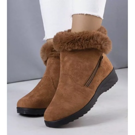 BM Botas de neve castanhas e isolantes com pelo de Crina marrom 1