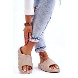 Chinelos femininos leves de espuma Big Star LL274593 bege 4