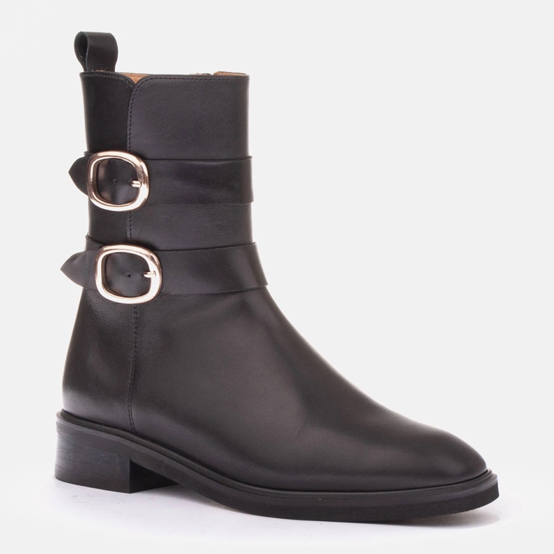Marco Shoes Botas com fivela dourada preto 1 Marco Shoes Botas com fivela dourada preto 1