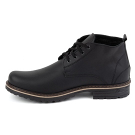 Polbut Botins masculinos de couro 2119 pretos 1
