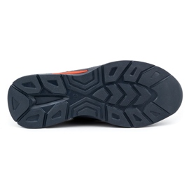 KOMODO Sapatos masculinos de couro Sport 922K azul marinho 1