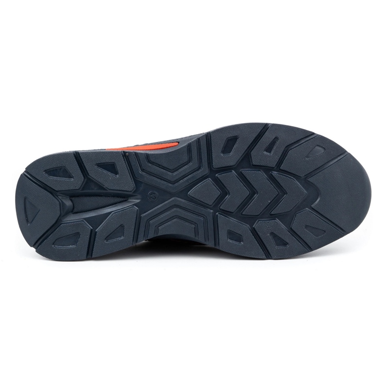 KOMODO Sapatos masculinos de couro Sport 922K azul marinho 1