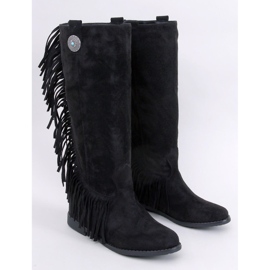 Botas com franjas ocultas, Brien Black preto 1