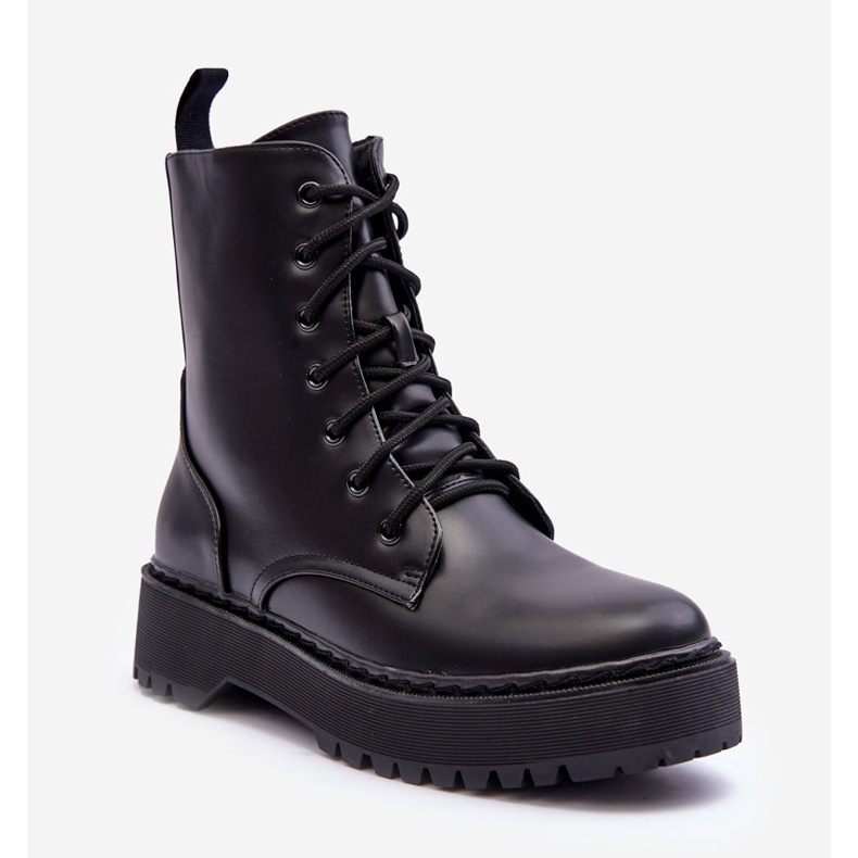 FB2 Botas de trabalho em couro preto Teflorna 1