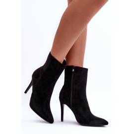 FB2 Botas de salto alto em camurça preta Eberpia preto 2