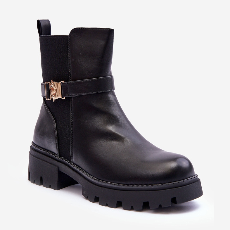 FB2 Botas Jodhpur femininas pretas Elspetia preto 1