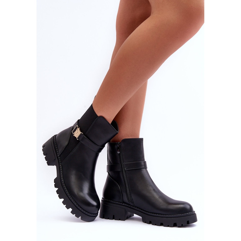 FB2 Botas Jodhpur femininas pretas Elspetia preto 2