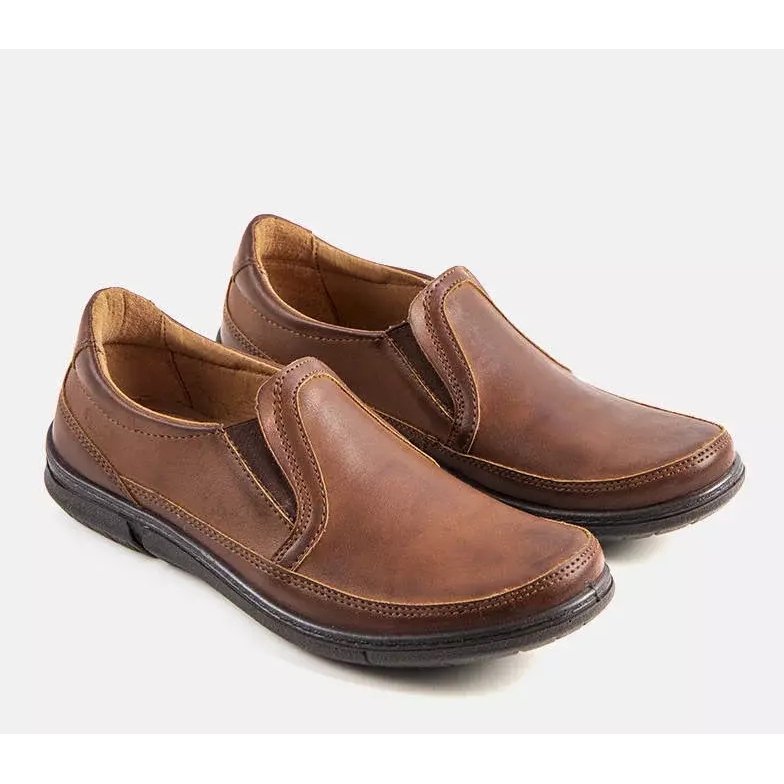 BM Sapatos slip-on de homem castanhos Lazar marrom 2