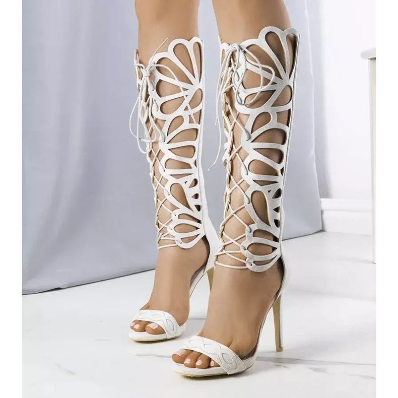 PA1 Sandália cinza com cabedal decorativo Julio 1