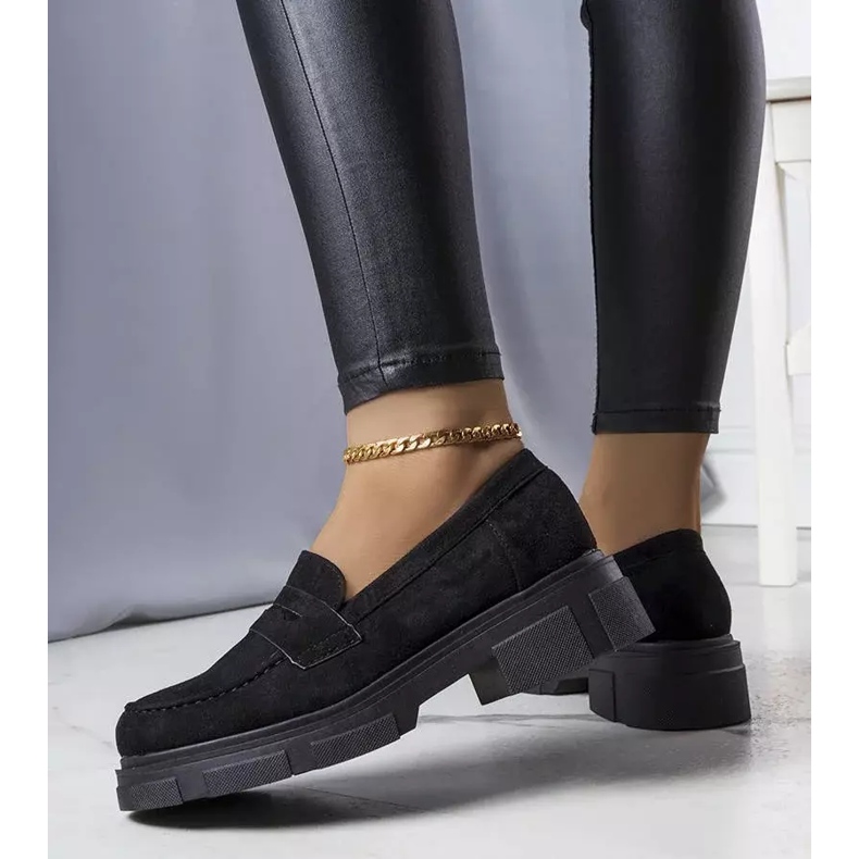 PA1 Sapatos pretos de camurça ecológica Alacoque 2