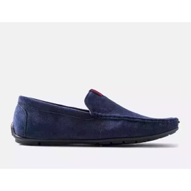 Venezia Mocassins de homem marinho de Vinceza azul 1
