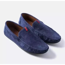 Venezia Mocassins de homem marinho de Vinceza azul 2