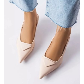 Sandália salto baixo bege, Labonté 2