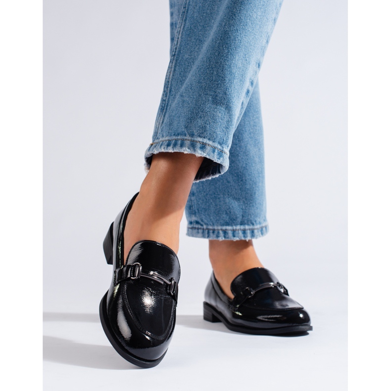 Sapatos femininos lacados elegantes Shelovet preto 1