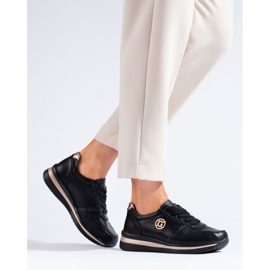 Tênis Shelovet de couro preto 1