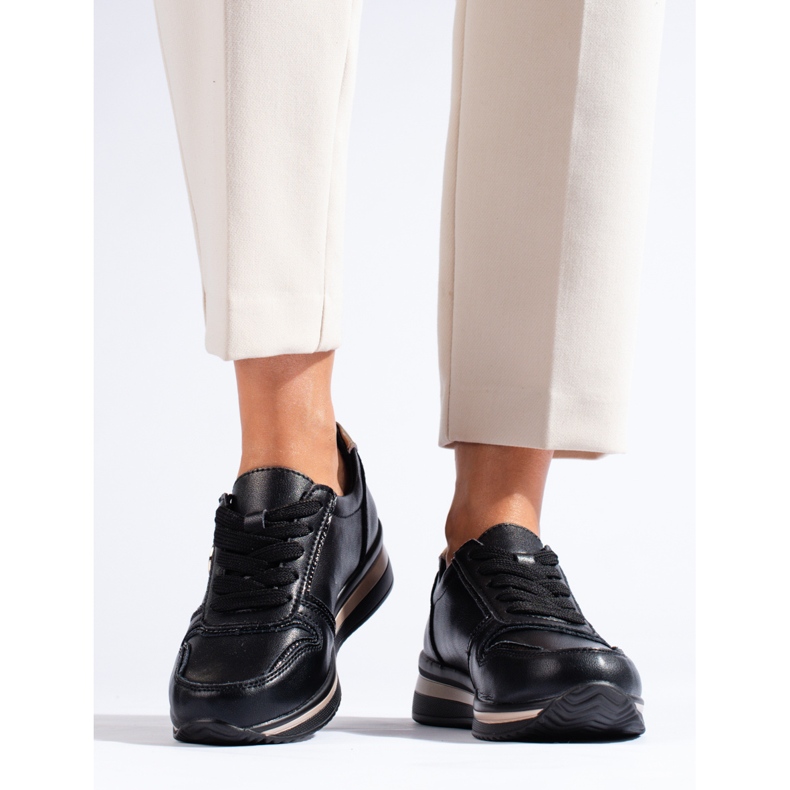 Tênis Shelovet de couro preto 2