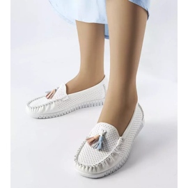 Mocassim de couro branco Maryville 1