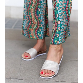 Slides de glitter dourados da Issiglio 1