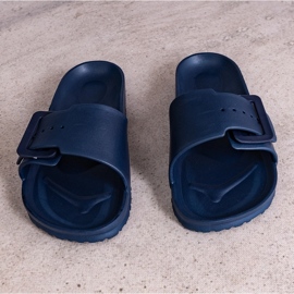 Sliders de borracha azul com fivela da Nelm 1