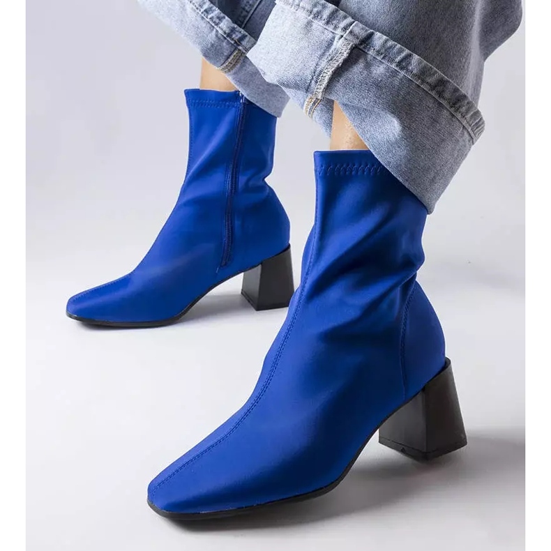 Inna Botins de cetim azul Laforgen. 2