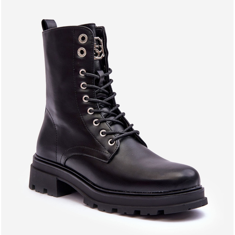 Vinceza Botas de trabalho pretas Yemannis preto 1