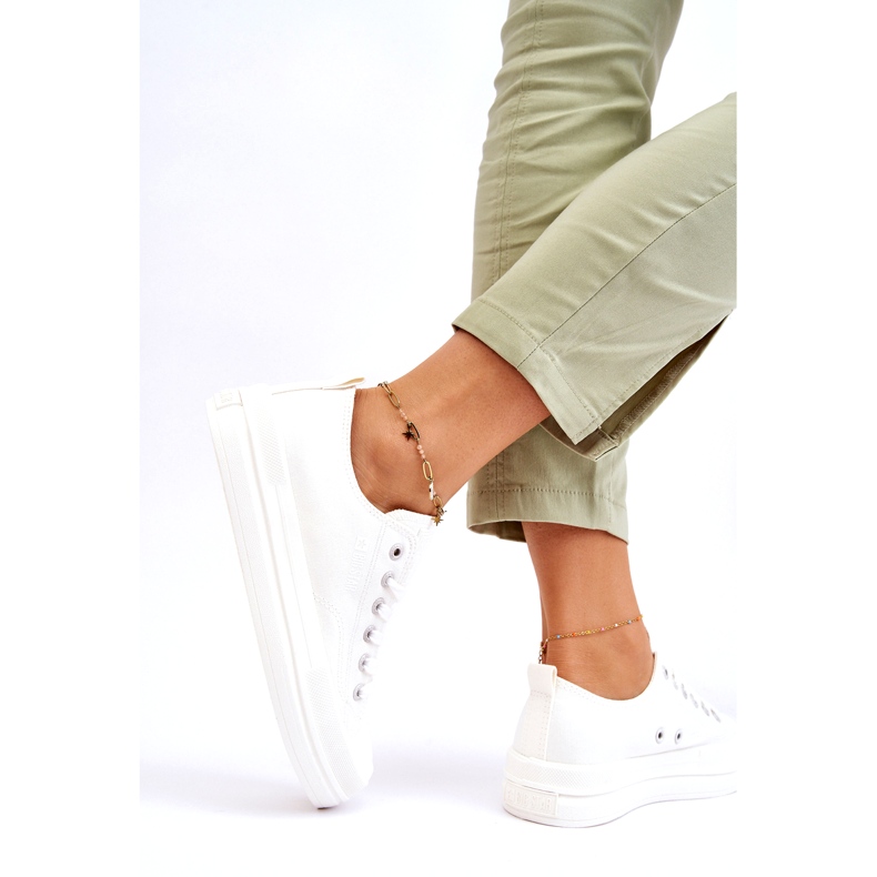 Tênis Big Star baixo com cadarço LL274968 branco 3