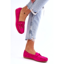 Seastar Mocassins Clássicos de Camurça com Decoração Fúcsia rosa 1
