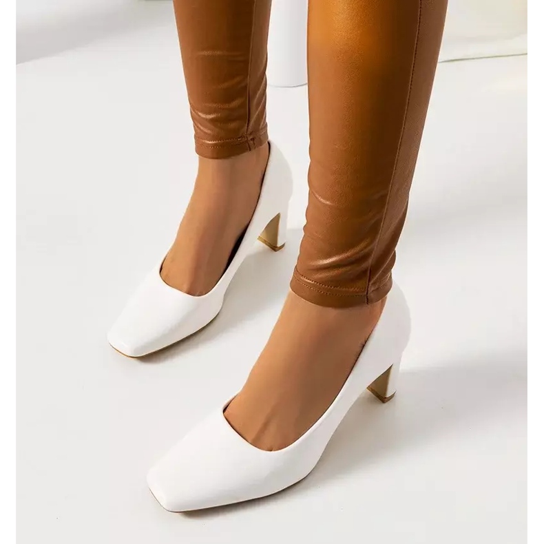 Sapatos Graves de mulher brancos crua 2