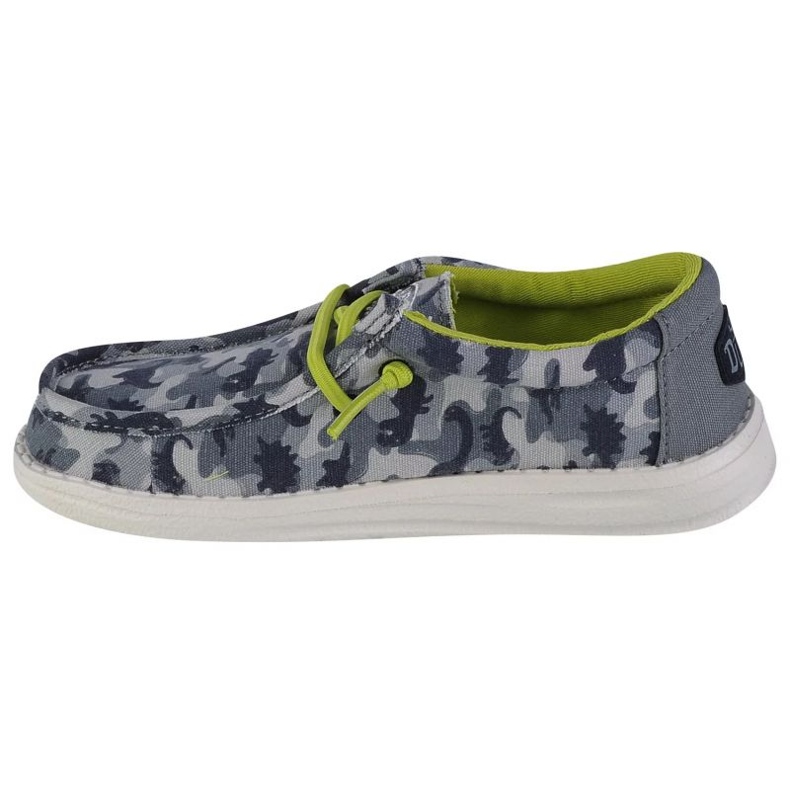 Sapatos Hey Dude Wally Youth Camodino Jr 40043-425 cinza 1