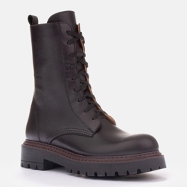 Marco Shoes Botas de couro Marco marrom 1