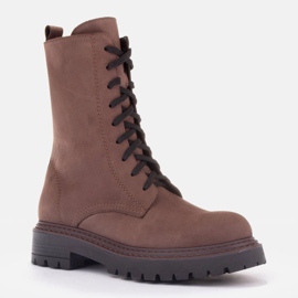 Marco Shoes Botas de couro Marco marrom 1