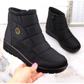 Botas femininas de neve em cunha pretas News 5029 preto 1