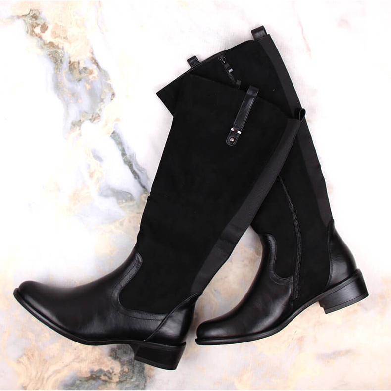 Botas femininas isoladas pretas Jezzi ASA198-22 preto 1