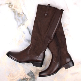 Botas femininas com isolamento marrom Jezzi ASA198-22 castanho 1