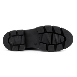 ARS Sapatos femininos de couro com sola grossa e flores 1163 preto 2