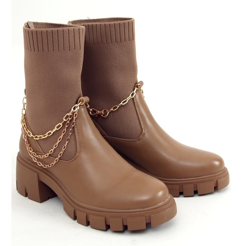 Bota meia Mona Khaki castanho 1