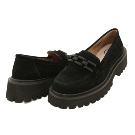 Mocassins de camurça Filippo DP4792/23 BK SU preto 3