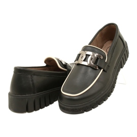 Sapatos femininos elegantes de couro Filippo DP4728/23 BK, preto 3