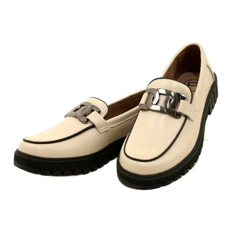 Sapatos femininos de couro elegantes Filippo DP4728/23 BE bege 2