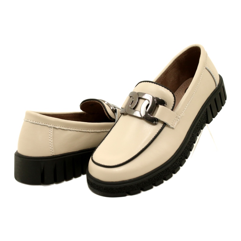 Sapatos femininos de couro elegantes Filippo DP4728/23 BE bege 3