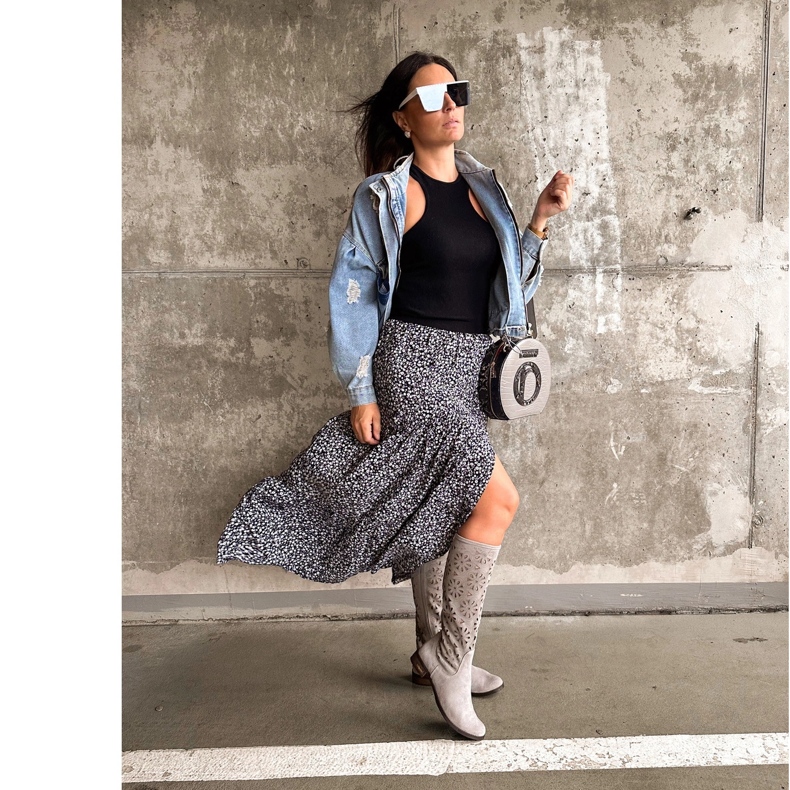 Olivier Botas femininas cinza claro 1