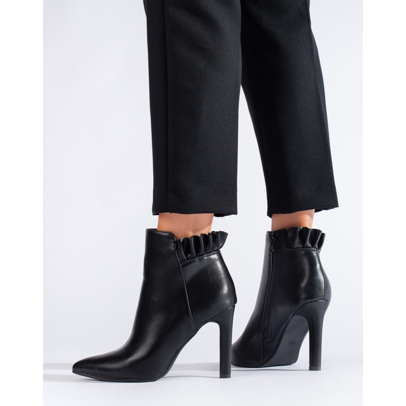 Botas femininas pretas de salto alto Shelovet preto 1