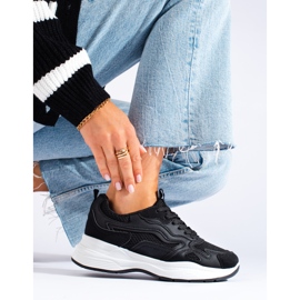 Tênis feminino Shelovet preto com cadarço 1