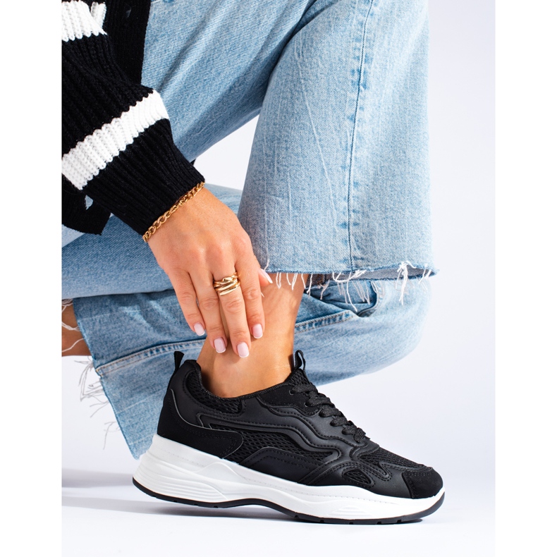 Tênis feminino Shelovet preto com cadarço 1