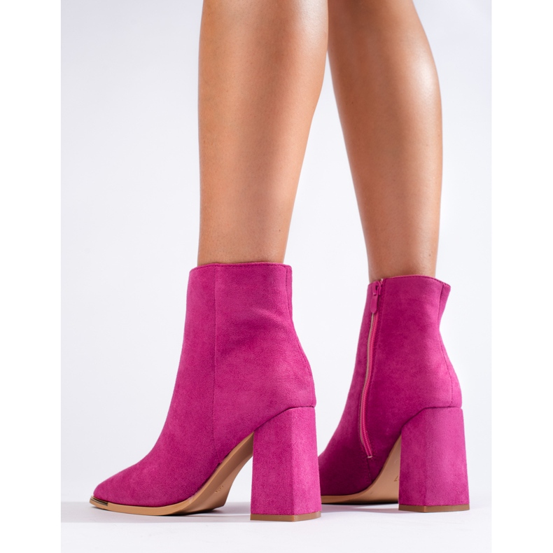 Botas femininas fúcsia no poste Shelovet rosa 2
