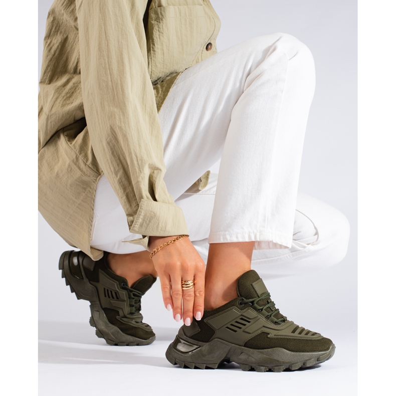 Tênis feminino Shelovet verde escuro 1