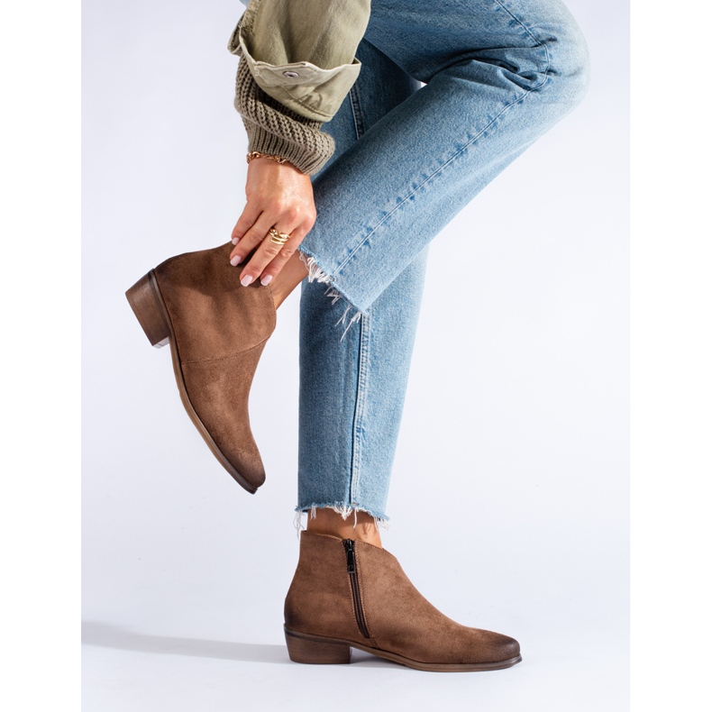 W. Potocki Botas de cowboy de camurça marrom Potocki castanho 1