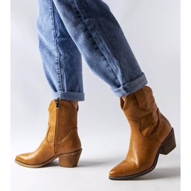 Botas de caubói marrons L08-198 Camel marrom 1